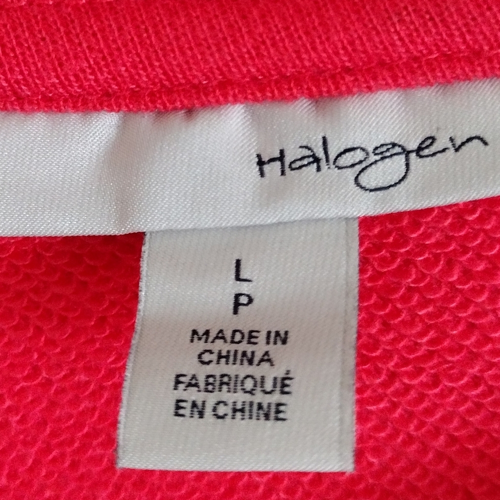 Halogen Bright Red Ruffle Sweatshirt Size Large - Picture 2 of 8